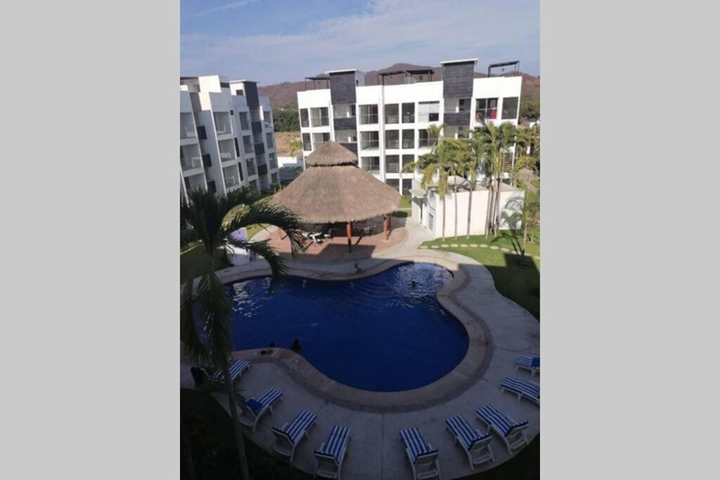 Departamento De Lujo En Manzanillo, Planta Baja Frente A La Alberca Apartment Bagian luar foto
