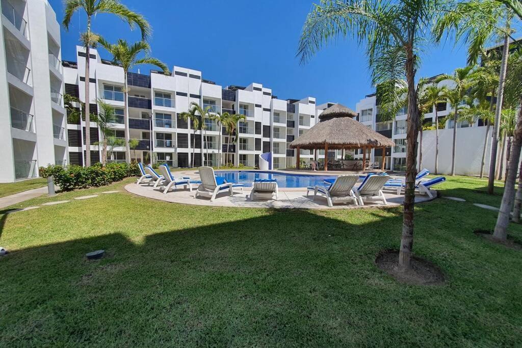 Departamento De Lujo En Manzanillo, Planta Baja Frente A La Alberca Apartment Bagian luar foto