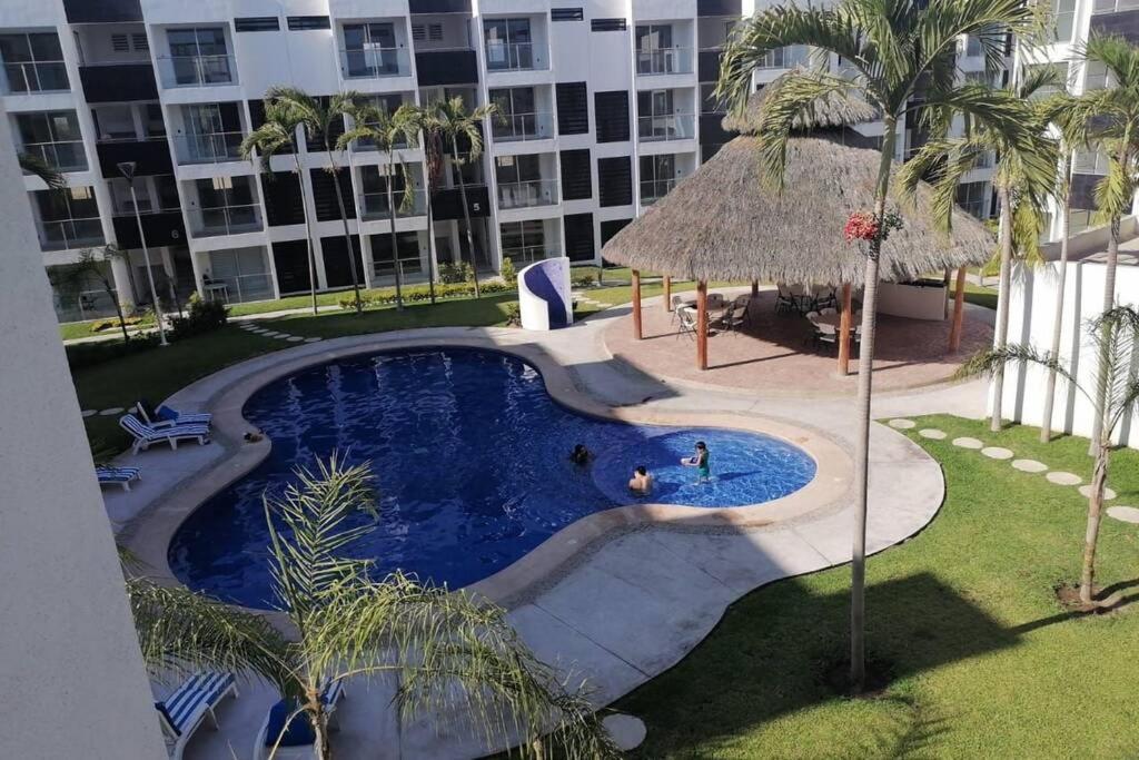 Departamento De Lujo En Manzanillo, Planta Baja Frente A La Alberca Apartment Bagian luar foto