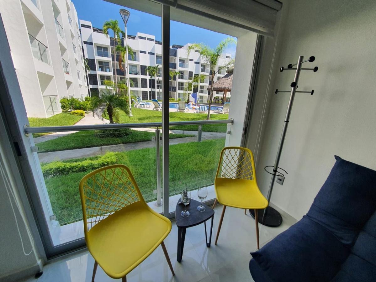 Departamento De Lujo En Manzanillo, Planta Baja Frente A La Alberca Apartment Bagian luar foto