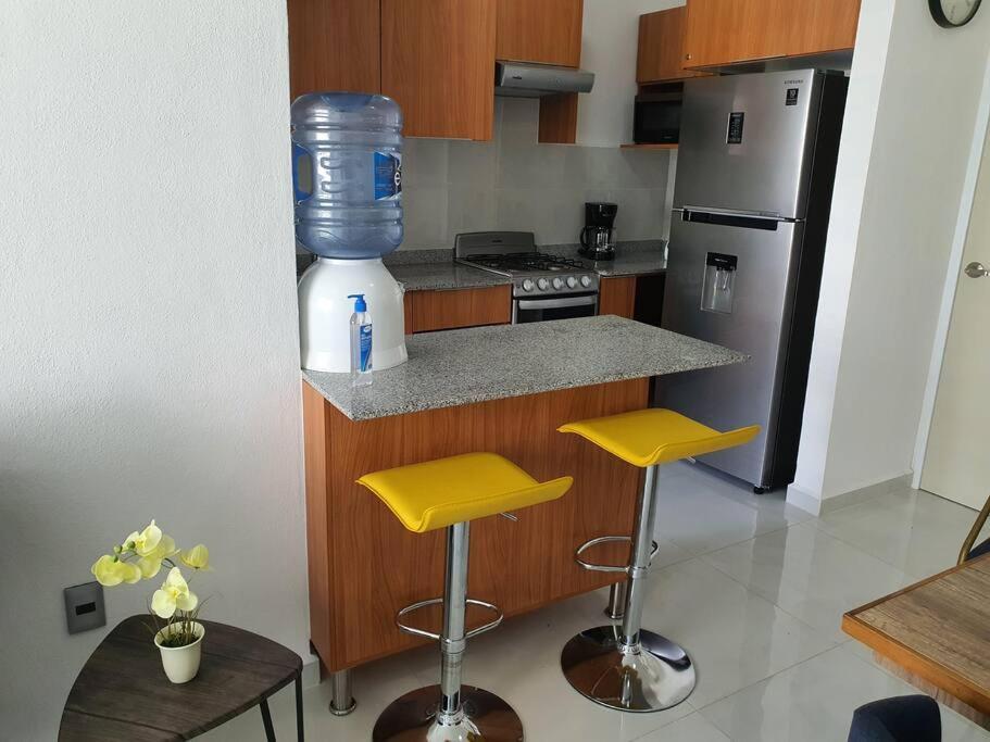 Departamento De Lujo En Manzanillo, Planta Baja Frente A La Alberca Apartment Bagian luar foto