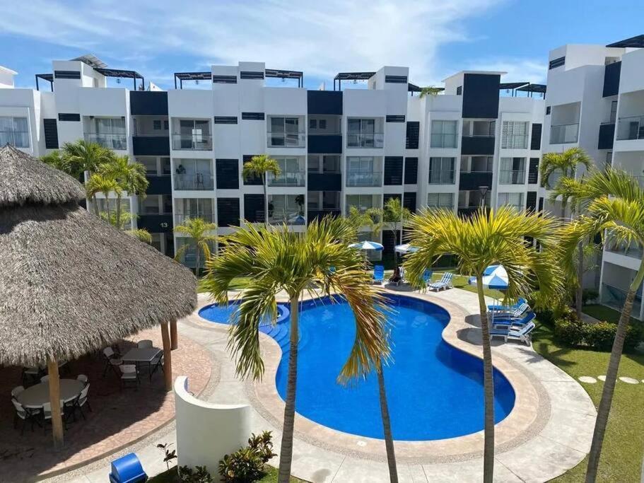 Departamento De Lujo En Manzanillo, Planta Baja Frente A La Alberca Apartment Bagian luar foto